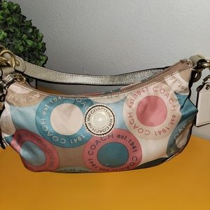 Coach multicolor handbag bag